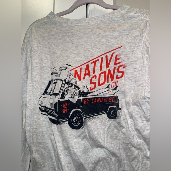 Bella Canvas Gray Long Sleeve Tee with Graphic - Picture 4 of 5